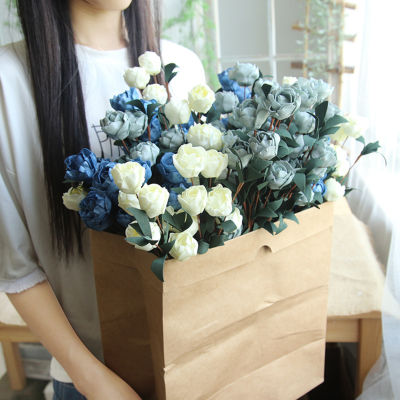 Sanwood®ดอกไม้ประดิษฐ์ Multifunctional ที่สมจริง PE เจ้าสาว Faux ดอกกุหลาบจำลองสำหรับงานแต่งงาน