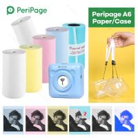 ﹊☎ Peripage A6 Ofiicial Paper Rolls Mini Printer Photos Label Sticker Notes Color A6 Picture Thermal Printer Protection Case Shell