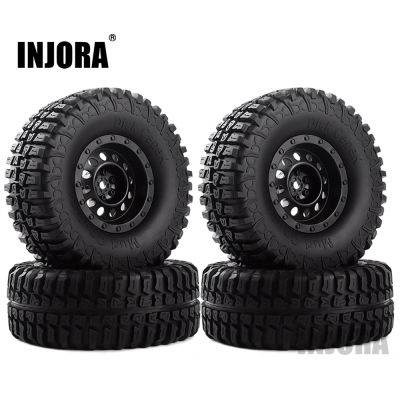 INJORA 4Pcs Plastic 1.9" Wheel Rim Tires Set for 110 RC Crawler Car Axial SCX10 90046 Tamiya CC01 D90 D110