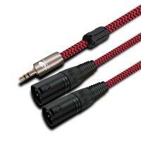 【DT】Mini Jack 3.5 to Dual XLR 3 Pin Audio Cable for PC Headphone Mixing Console Hifi 1/8" to 2 XLR Shielding OFC Cable 0.75M 1M 2M  hot