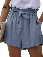 tfu336336 ขายดีที่สุด - /❀ 2022 New Women 39;s Paper Loose Elastic Folding Wide Leg Shorts Waist