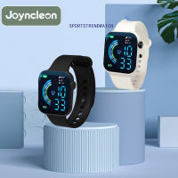 JoynCleon นาฬิการุ้งนาฬิกา LED สำหรับเด็ก,นาฬิกากีฬาเด็กนักเรียนหน้าจอใหญ่ Jam Tangan Elektronik สี่เหลี่ยม