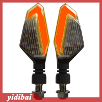 yidibai 2pcs รถจักรยานยนต์ LED ไฟเลี้ยวสัญญาณไฟวิ่งไฟแสดงไฟกะพริบโคมไฟ