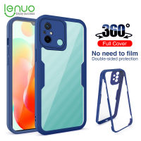 Lenuo เคสสองด้านเคสสำหรับ Xiaomi ซิลิโคนป้องกันทุกส่วนของ ° 10C 12C 9C 11A เคสมือถือกันกระแทกฟิล์มกันรอย