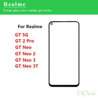 กระจกหน้าสำหรับ Realme GT Neo 3T 3 2 Pro 5G อะไหล่กระจกสำหรับซ่อมหน้าจอสัมผัสแผงแอลซีดี + OCA