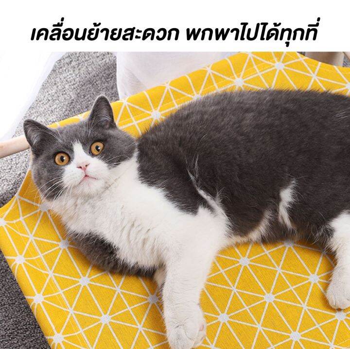 พร้อมส่ง-เตียงนอนสำหรับสัตว์เลี้ยง-ที่นอนสัตว์เลี้ยง-ที่นอนแมว-เตียงไม้แมว-อุปกรณ์สัตว์เลี้ยง-เปลนอนสำหรับสัตว์เลี้ยง-แข็งแรง