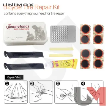 Bicycle flat tire online repair kit