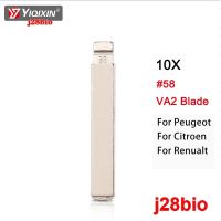 10ชิ้น/ล็อต KD กุญแจรถยนต์รีโมทเบลด58 VA2สำหรับ Citroen C4 Triumph Peugeot 307 308 407 408 J28bio โลหะเรโนลต์ที่ไม่ได้ตัด