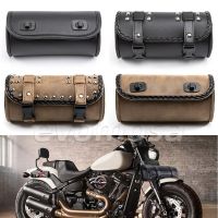 Universal Motorcycle Saddlebag Model Side PU Leather Luggage Saddle bag Storage Tool Pouch For Harley Sportster XL883 XL1200 Pipe Fittings Accessories