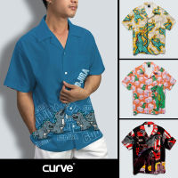 Curve SET28 เสื้อฮาวายผ้าไหมสเปนนิ่มมาก ลายสัตว์โลกน่ารัก Unisex มีไซส์ให้เลือก S / M / L / XL / 2XL