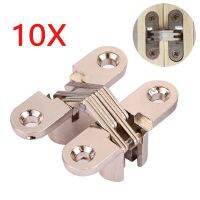 10 Pieces Hidden Hinges Invisible Loops Concealed Cross Door Hinge Bearing Wooden Box Folding Window Furniture Supported Loop Accessories