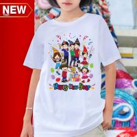 เสื้อปีใหม่ (ลาย HAPPY NEW YEAR 7 คน) ผ้าไมโคร ใส่สบาย พร้อมส่ง