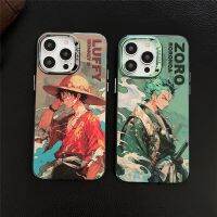 เคสนิ่มลายการ์ตูนสุดหรู,เคสโทรศัพท์หนึ่งชิ้นหมวกลูฟี่ลาย Zoro ชุบเคสโทรศัพท์เคสโทรศัพท์อนิเมะสำหรับ iPhone 14 13 12 11 Pro Max