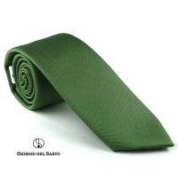 Giorgio Del Sarto Necktie 7.5 cm Green with Fabric Texture เนคไทสีเขียวมีเท็กเจอร์