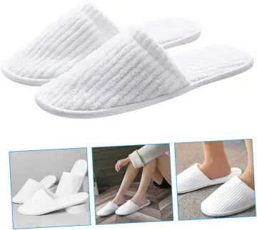 White deals house slippers