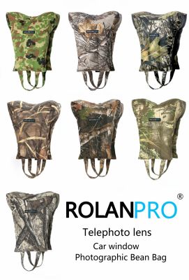 ROLANPRO ตั๊กแตนตำข้าวหน้าต่างหมอนถ่ายภาพถุงใส่ถั่ว (ซิปควรจะถ่ายเทเอง) กระเป๋าเปล่าสำหรับกล้อง SLR