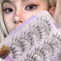 5 Pairs False Eyelashes Transparent Stem False Eyelashes Tool Makeup Eye T1J1