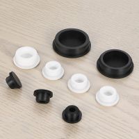 Penutup penyumbat lubang t-type T karet silikon hitam tahan suhu tinggi Stopper segel jepret penutup segel Gasket 18mm-51.3mm