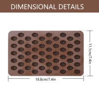ซิลิโคน55 Cavity กาแฟขนาดเล็กถั่วช็อกโกแลตลูกกวาดน้ำตาลปั้นแม่พิมพ์ขึ้นรูปฟองดอง์ตกแต่งเค้กอุปกรณ์อบขนมเครื่องมือ1แพ็ค
