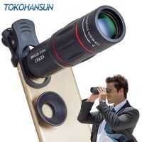 TOKOHANSUN Universal 18 Monocular Zoom HD Optical Cell Phone Lens Observing Survey 18X telephoto lens with tripod for Smartphone Smartphone Lenses