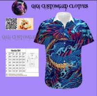 Amazing Dragon Design Hawaiian shirt suitable for all seasons, casual high-quality Hawaiian shirt, unisex, size S-3XL