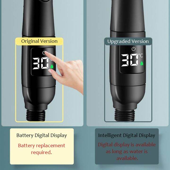 จอแสดงผล-led-อุณหภูมิหัวฝักบัวโหมดเทอร์โบแรงดัน5สปีดพัดลมประหยัดน้ำฝักบัวอาบน้ำเหนือศีรษะอุปกรณ์เสริม