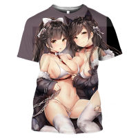 Azur Lane เสื้อยืดอะนิเมะเกมชายหาดเซ็กซี่สาว3D พิมพ์ Streetwear ผู้ชายผู้หญิง O-คอขนาดใหญ่เสื้อยืดฮาราจูกุเด็กประเดิมท็อปส์