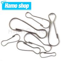 20-50Pcs Snap Spring Clip Hooks Buckle Stainless Steel For Purse Zipper Pull Lanyards Paracord Badge Keychain Keyring Accessory