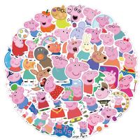 [COD] 50pcs anime pink piggy cartoon stickers childrens laptop waterproof wholesale