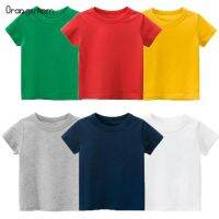 Summer New Arrival Baby Clothes Kids Tee Shirt Boys Girls Short Sleeve Pure Color Casual O-neck T Shirt Soft Pullover Outfits