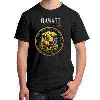 ออกแบบแฟขั่น Hawaii State เสื้อยืดแมวน้ำผ้าฝ้าย100%