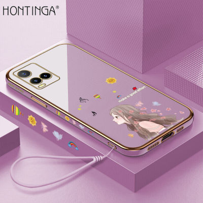 Hontinga เคสโทรศัพท์ Vivo,เคสสำหรับ Vivo Y33S Y21 Y21S 2021ทำจาก TPU นิ่มเคลือบโครเมี่ยมหรูหราน่ารักเคสโทรศัพท์แบบเต็มเครื่องป้องกันกล้องเคสยางกันแรงกระแทกสำหรับเด็กผู้หญิง