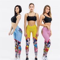 Push Up Sport Leggings Women Fitness Yoga Pants Girl Stretch Dot Cartoon Gym Tights Print Casual Pencil Female Clothing - ขายดีที่สุด tfu336