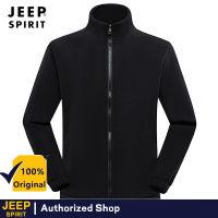 JEEP SPIRIT แจ็คเก็ตสวมใส่เสื้อแจ็คเก็ตบอมเบอร์ของผู้ชายฤดูหนาวกันลมกันน้ำเสื้อโค้ตลำลองลำลองอบอุ่น