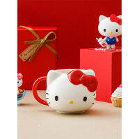 (ร้อน) 8. 6ซม. Kawaii sanrioed hellokt mymelody Purin stickero Keroppi Cinnamoroll badbadtz-Maru MUG ครัวเรือนคู่ถ้วยน้ำ