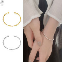 Wave Pattern Plain Ring Open Bracelet Women S Simple And Versatile Personality Mobius Bangle