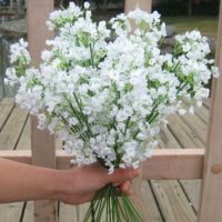 [HOT QINLXKLWGGH 554] ประดิษฐ์สีขาวทารกลมหายใจดอกไม้ประดิษฐ์ปลอม Gypsophila DIY ช่อดอกไม้จัดแต่งงานตกแต่งบ้านดอกไม้