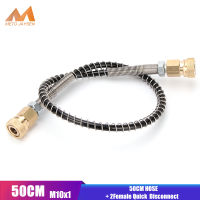 สายไนลอนแรงดันสูง50ซม. พร้อมข้อต่อ M10x1เชื่อมต่อเร็ว PCP Pneumatics เติมอากาศด้วยสปริงห่อ40Mpa 400Bar 6000psi ปั๊มอากาศชิ้นส่วนและอุปกรณ์เสริม