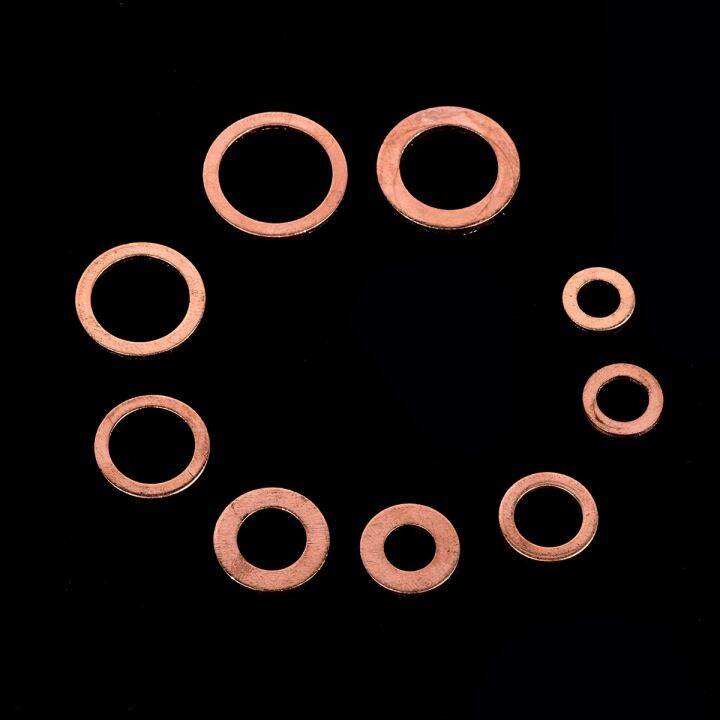 200pcs-assorted-copper-washer-flat-ring-seal-m5-m14-gasket-set-assortment-kit-with-box-for-hardware-accessories