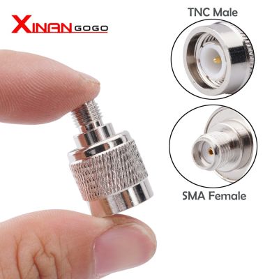 1Pcs Adapter TNC Male plug to SMA Female jack RF Coaxial Connector High Quanlity Straight Type Electrical Connectors