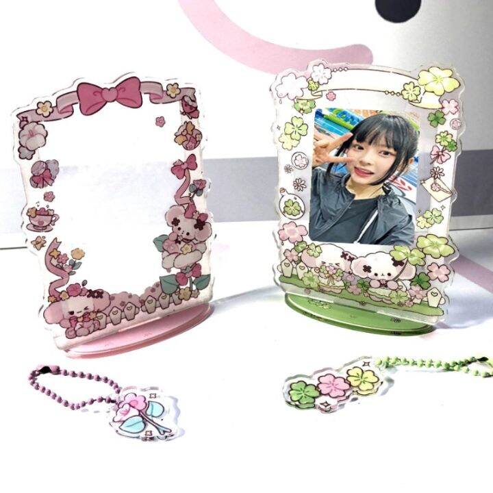3 Inch INS Acrylic Photocard Frame Cartoon Card Display Stand Kpop Idol