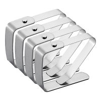 4 Pcs Thickened Stainless Steel Tablecloth Holders Kitchen Tablecloth Clips Non-Slip Table Clips