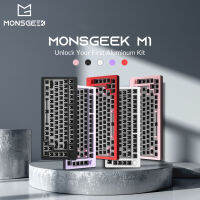 AKKO &amp; MONSGEEK M1 CNC อลูมิเนียมกรณี Hot Swap RGB ปะเก็นคีย์บอร์ดชุดปะเก็นที่กำหนดเอง