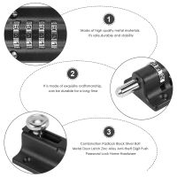 Password Lock Bolt Metal Door Latch Anti-Theft Safety Combination Digit Padlock Outdoor Home Wood Gate Hardware