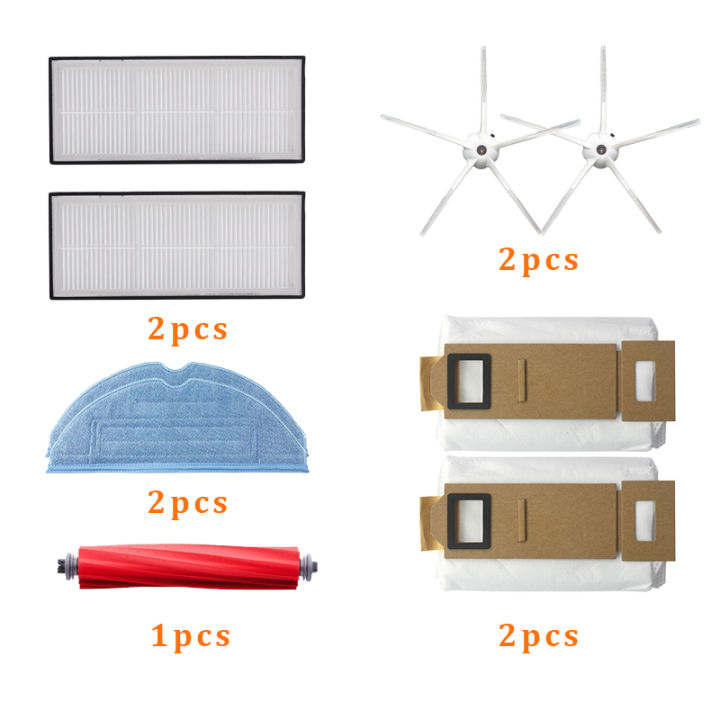 เหมาะสำหรับ-roborock-s7-t7s-t7บวกอุปกรณ์กวาดพื้นเครื่องดูดฝุ่นชุดอุปกรณ์เสริมแปรงหลักตัวกรองแปรงข้างที่กำจัดฝุ่นกระเป๋าผ้า