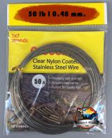 สายสลิงจระเข้ Crocodile Clear Nylon Coated Stainless Steel Wire 1x7 strands