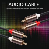 【DT】2 RCA to 2 RCA Cable Male to Male Audio Cord for DVD TV Amplifier CD Soundbox  hot