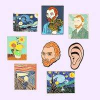 hot【DT】 Van Gogh Lapel Brooches The Scream Night Enamel Pins for Backpacks Badges Jewelry Gifts Wholesale