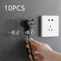 10pcs Transparent Hook Self adhesive Mobile Phone Power Data Cable Bracket Socket Power Cable Key Umbrella Storage Rack