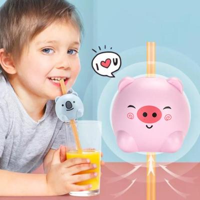 Cute Cartoon Sounding Straws Resuable Plastic Straws Drinking Funny Kids Accessories Straws Cup Water O8I2